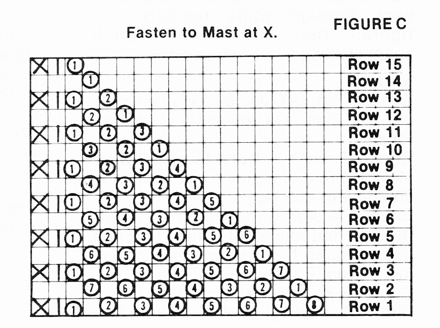 Beaded Sail Boat Instructions - Sail Layout