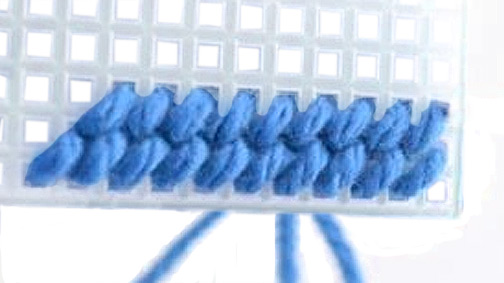Example of standard plastic canvas stitch