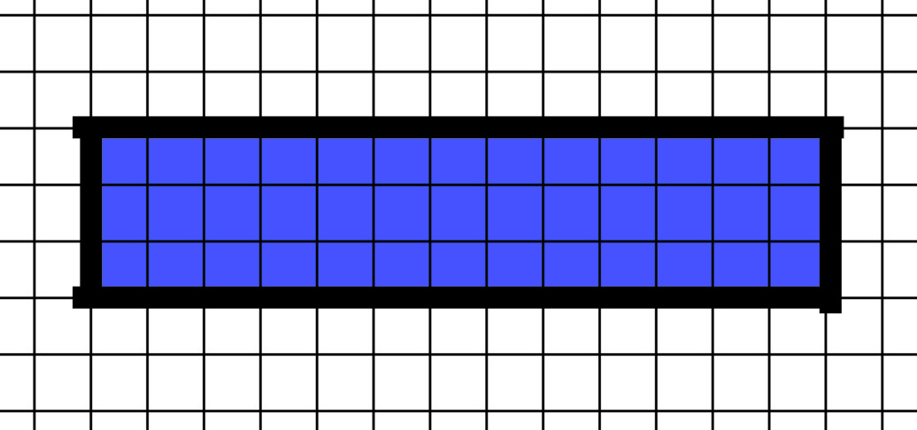 Tail wing pattern piece for plastic canvas bi-wing airplane.