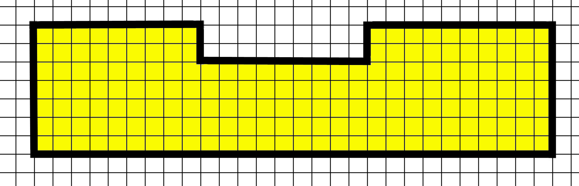 Top wing pattern piece for plastic canvas bi-wing airplane.