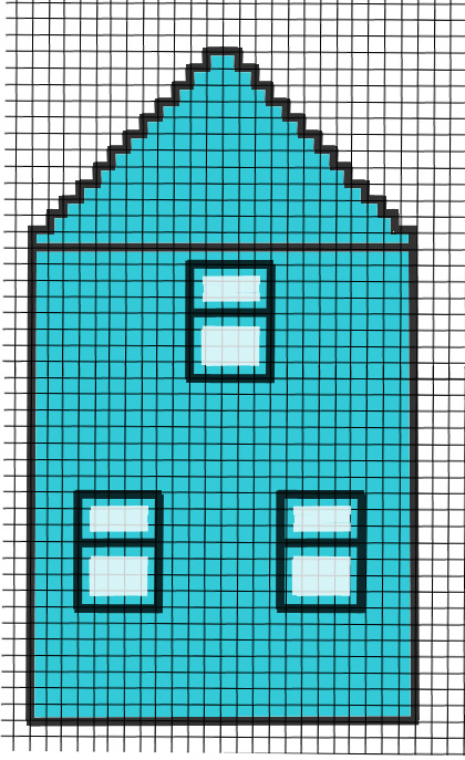 Plastic Canvas House Bank Pattern Pieces