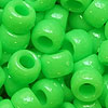 Green pony beads for making a Frankenstein face Halloween craft pattern