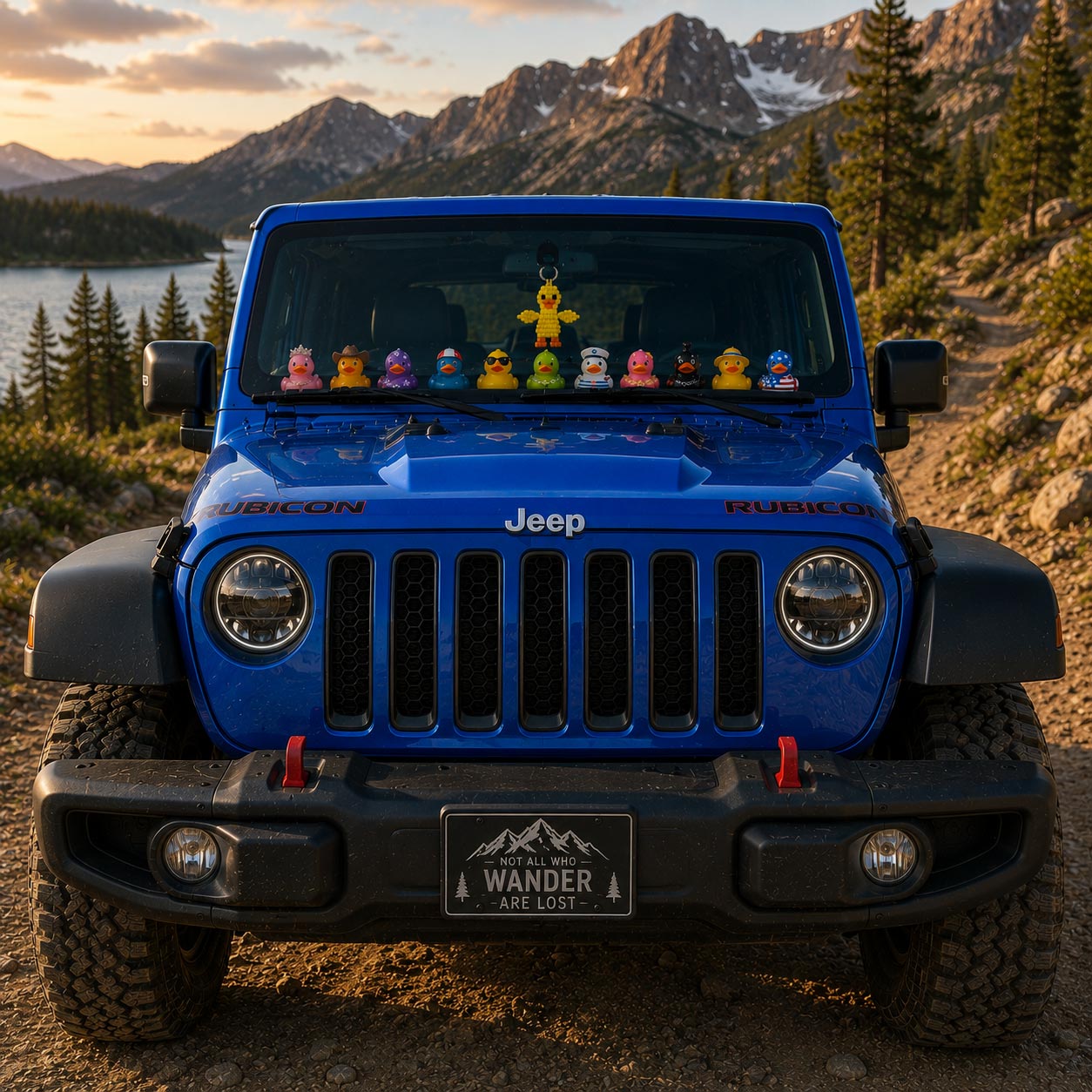 Little Yellow Duck Duck Jeep Beaded Keychain - Duck That Jeep