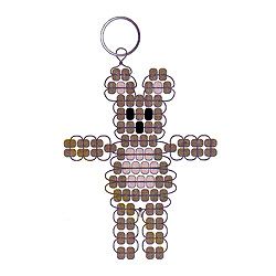 Cute Beaded Teddy Bear Keychain