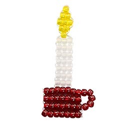 DIY beaded candle Christmas ornament with free illustrated instructions for making candle ornaments and Christmas decorations