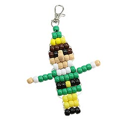 Make a beaded Christmas elf keychain or ornament with this free pony bead pattern and instructions.
