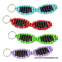 Free Beaded Sunglasses Keychain Pattern